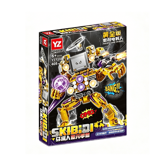 Skibidi Toilet Golden Titan TV Man Building Blocks
