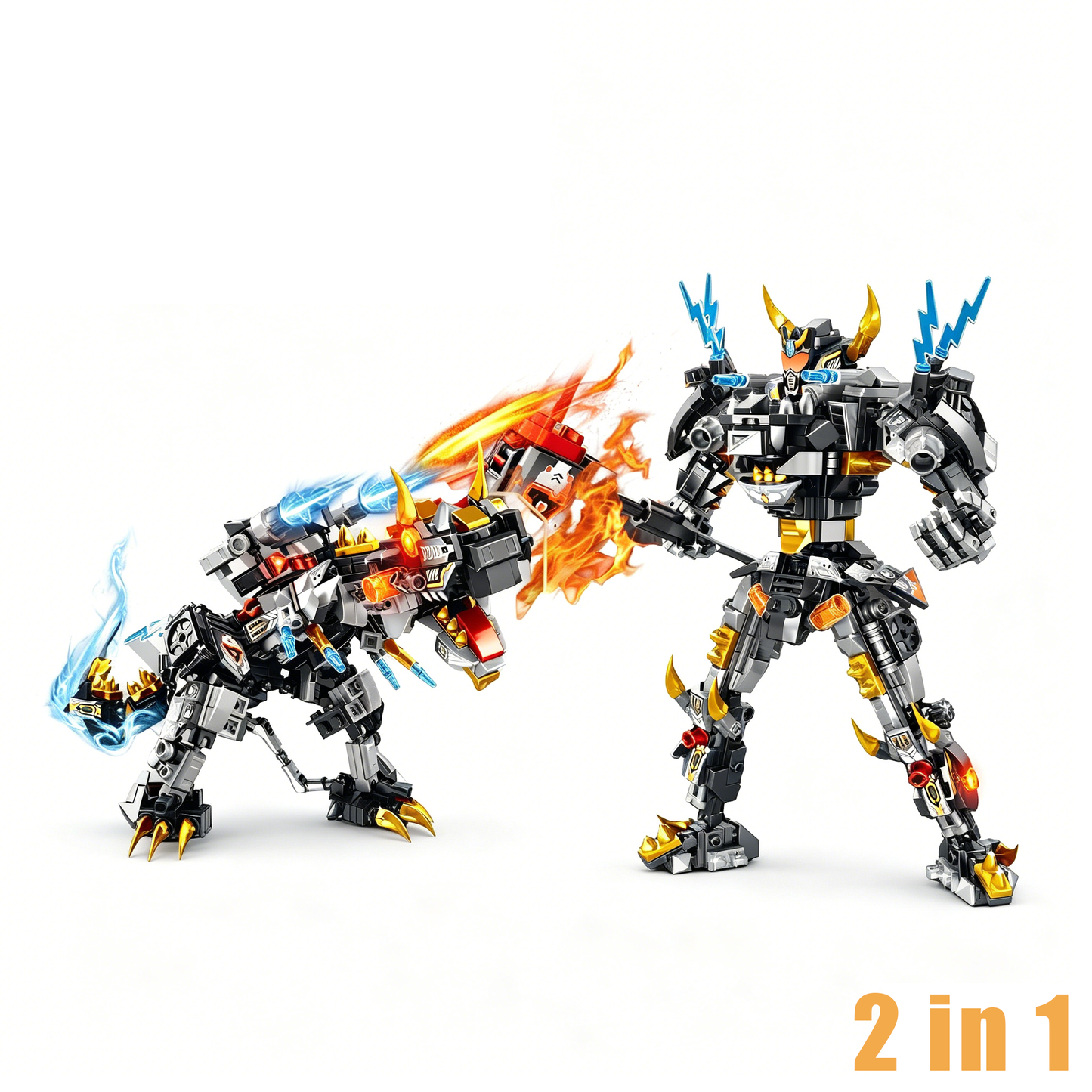2-in-1 Tyrannosaurus rex Mecha Building Blocks, STEM Toy