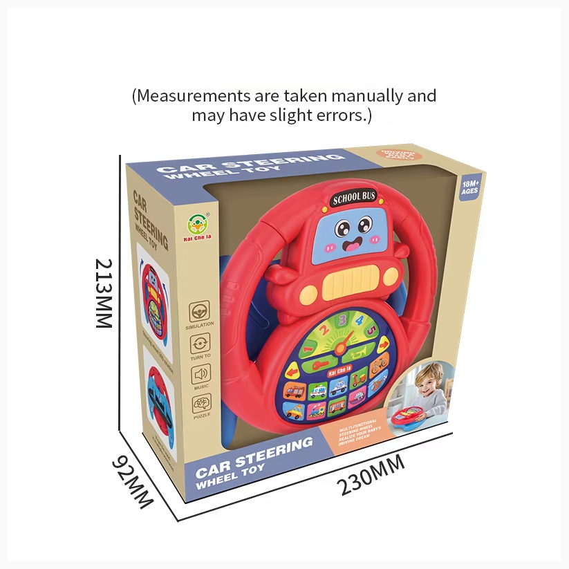 Kids Interactive School Bus Steering Wheel Toy