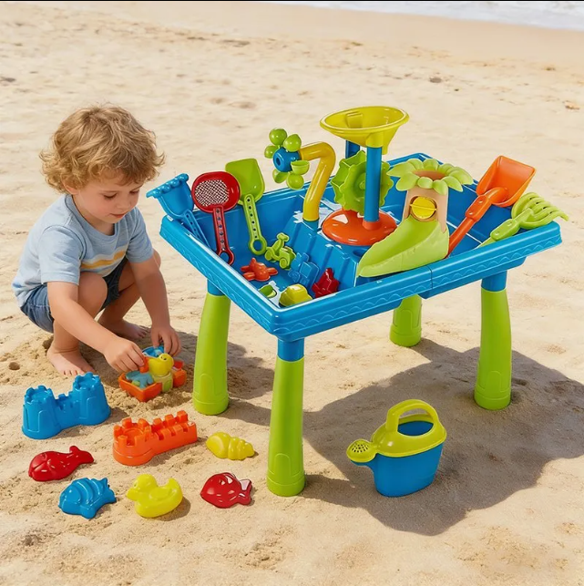 Kids Sand & Water Activity Table Beach Toy Set