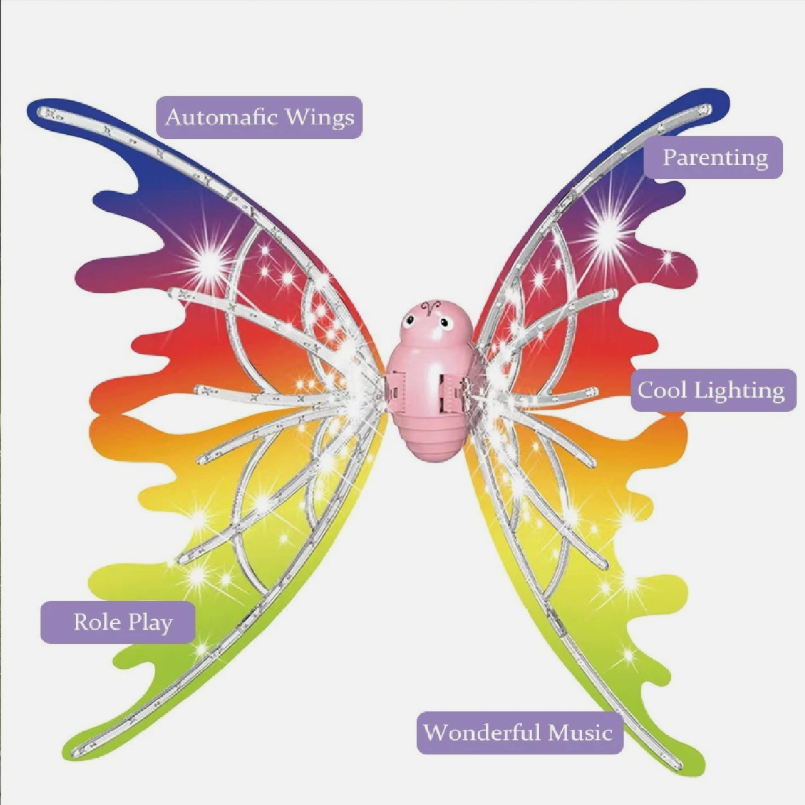 Automatic Light-Up Butterfly Wings for Kids