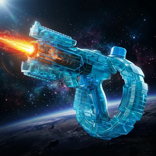 Space Transparent Electric Water Gun with LED Lights