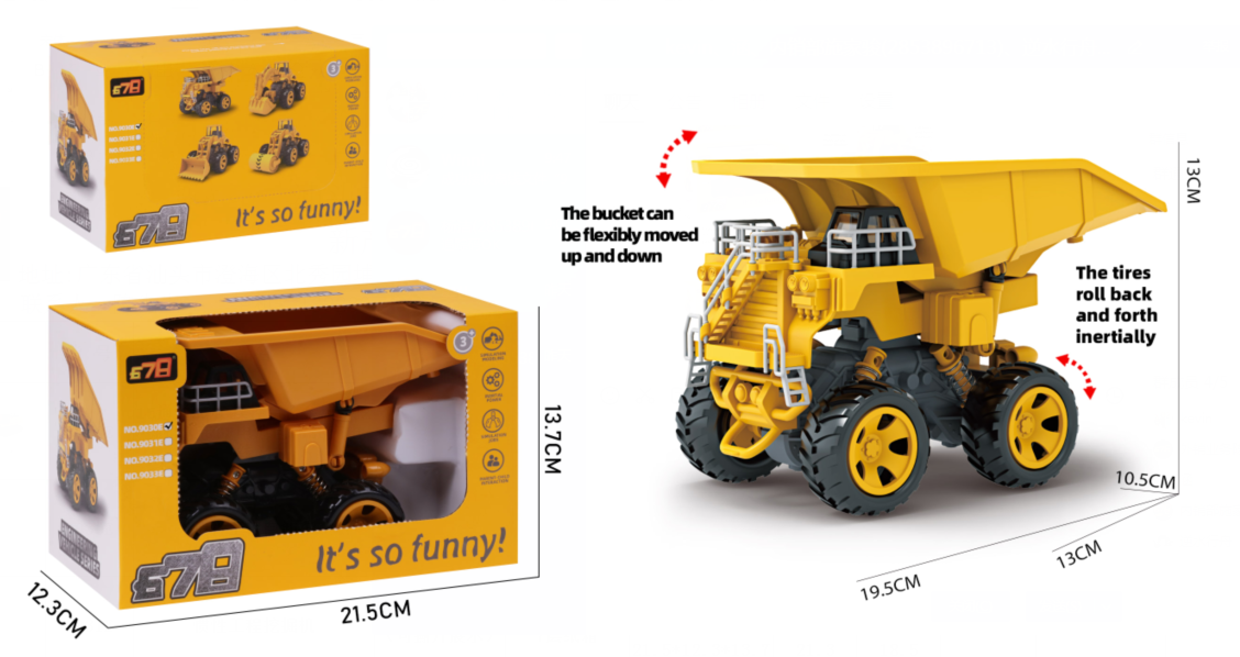 9030E-Inertia Dump Truck Toy for Kids