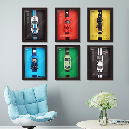 1:32 Die-Cast Car Model 3D Shadow Box Frame Display