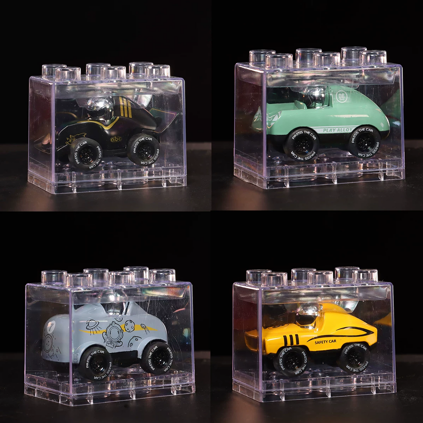 Alloy Press & Go Racing Cars, Friction-Powered Toy Vehicles for Kids