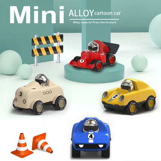 Alloy Press & Go Racing Cars, Friction-Powered Toy Vehicles for Kids