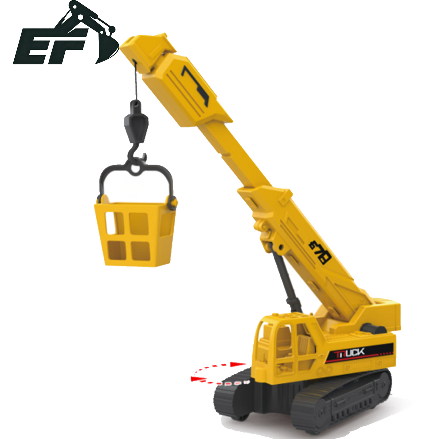 9016E-Inertial Lift Bucket Crane Toy Truck