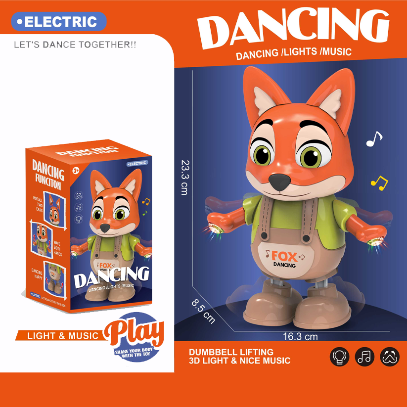 Dancing Fox Toy with Lights & Music