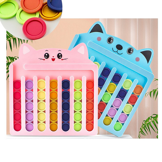 Cat-shaped Color Sorting Sliding Board Educational Toy