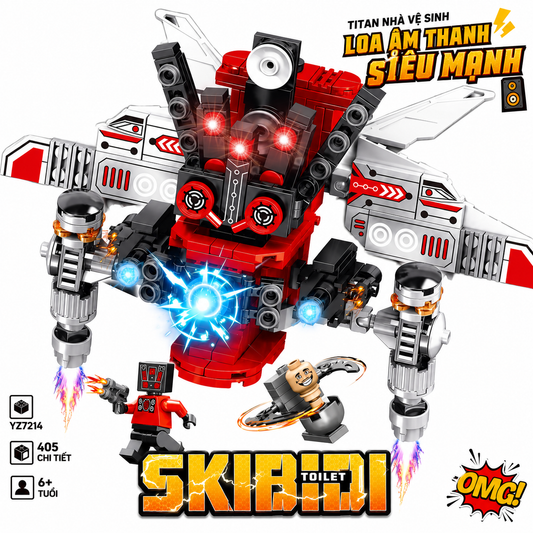 Skibidi Toilet Titan Speaker Man Building Blocks