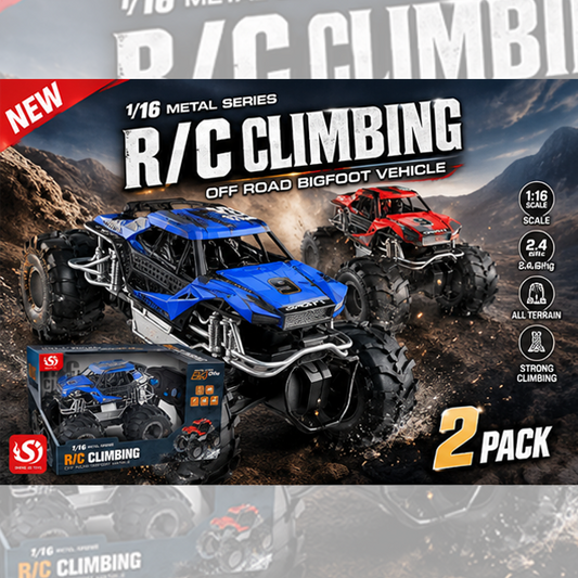 2-Pack RC Off-Road Monster Truck Set – High-Performance Remote Control Climbing Cars