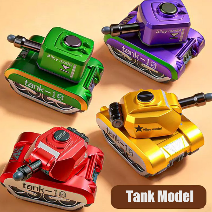 Alloy Pull-Back Tank Toy, Firing Bullet Shooting Tank for Kids