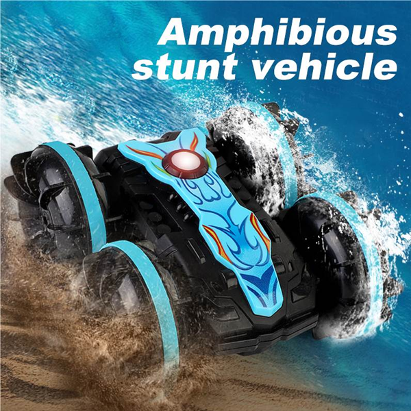 Amphibious RC Stunt Car - Waterproof 4WD Double-Sided Flip Toy
