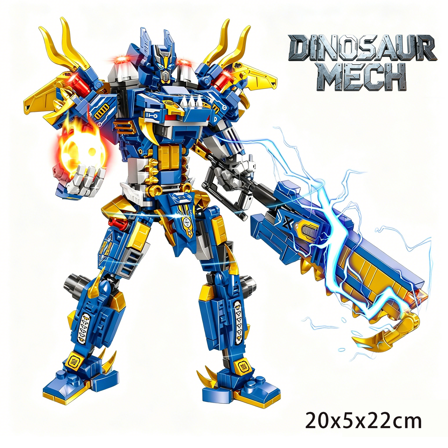 2-in-1 Dinosaur Mecha Building Blocks, STEM Toy