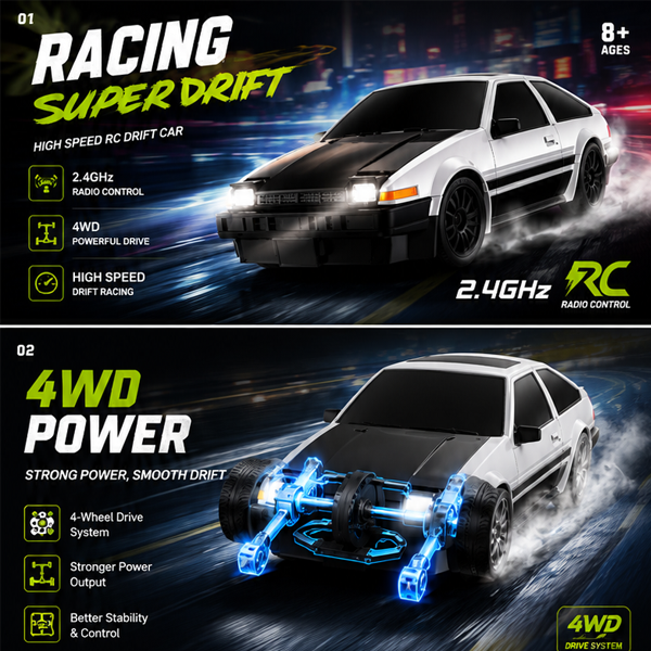 4WD High-Speed RC Drift Car