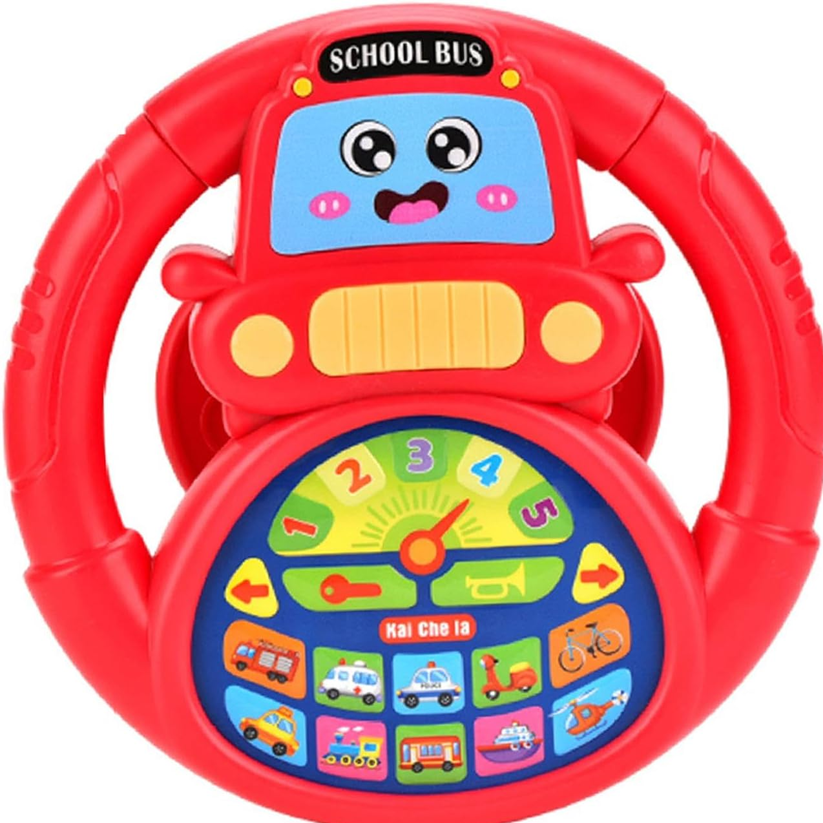 Kids Interactive School Bus Steering Wheel Toy