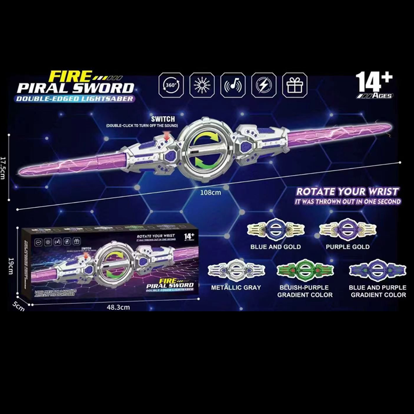 Rotatable Double-Ended LED Lightsaber Toy