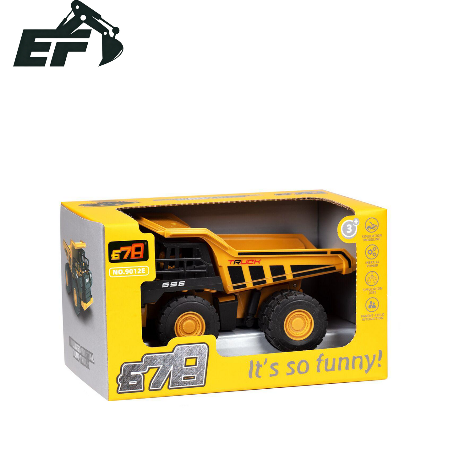9012E-รถดัมพ์ของเล่นเฉื่อย