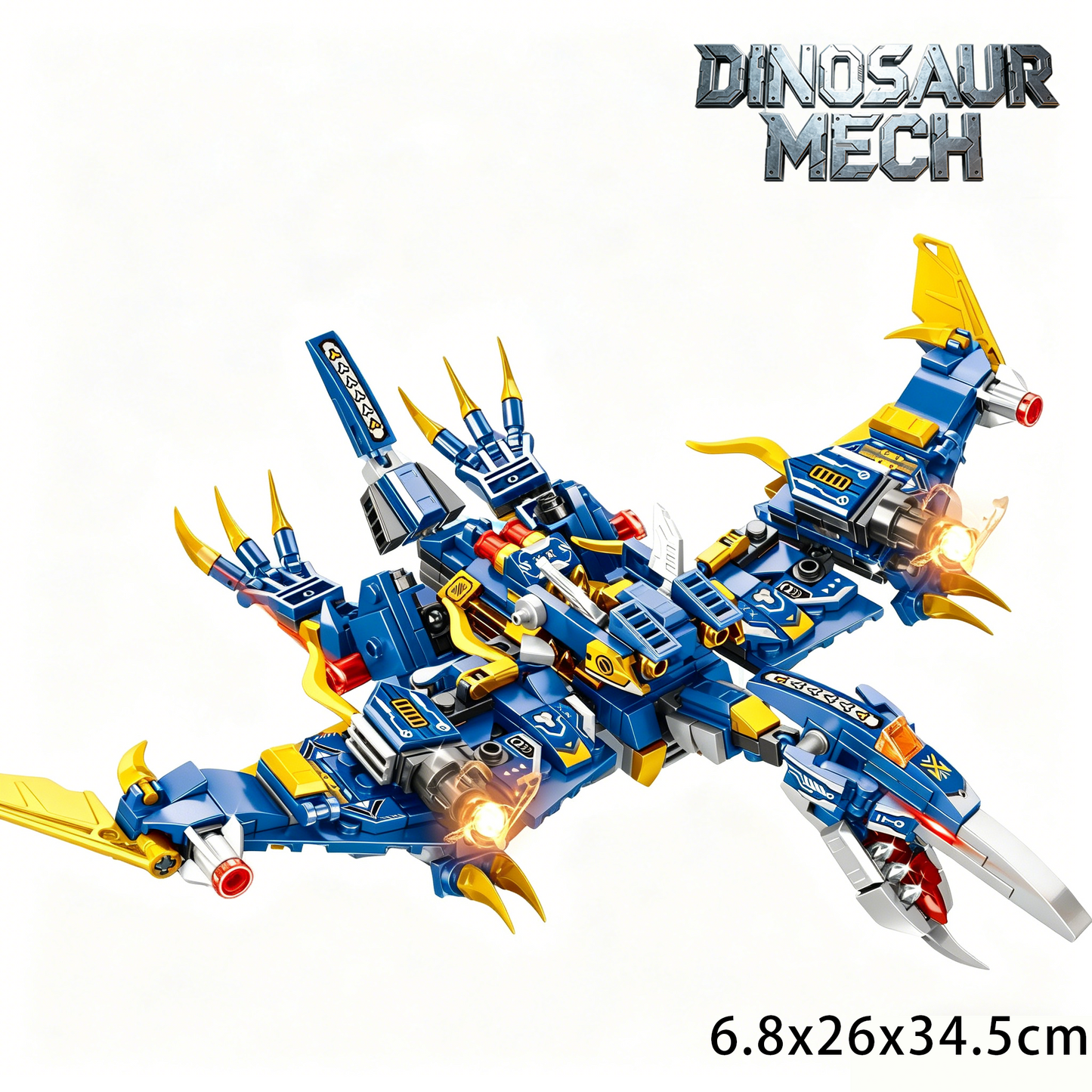 2-in-1 Dinosaur Mecha Building Blocks, STEM Toy