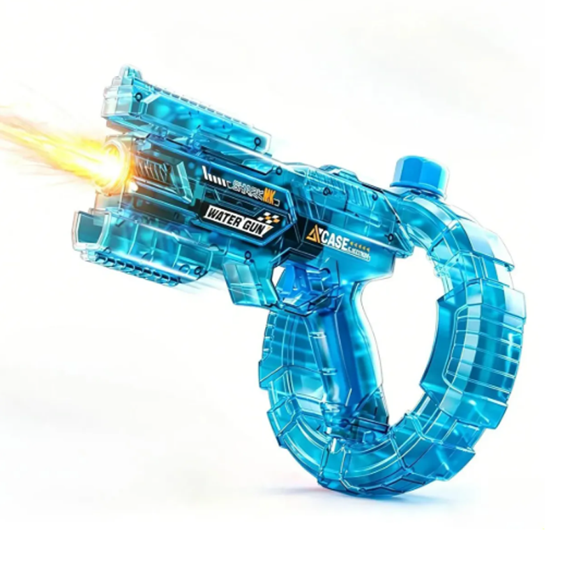 Space Transparent Electric Water Gun with LED Lights