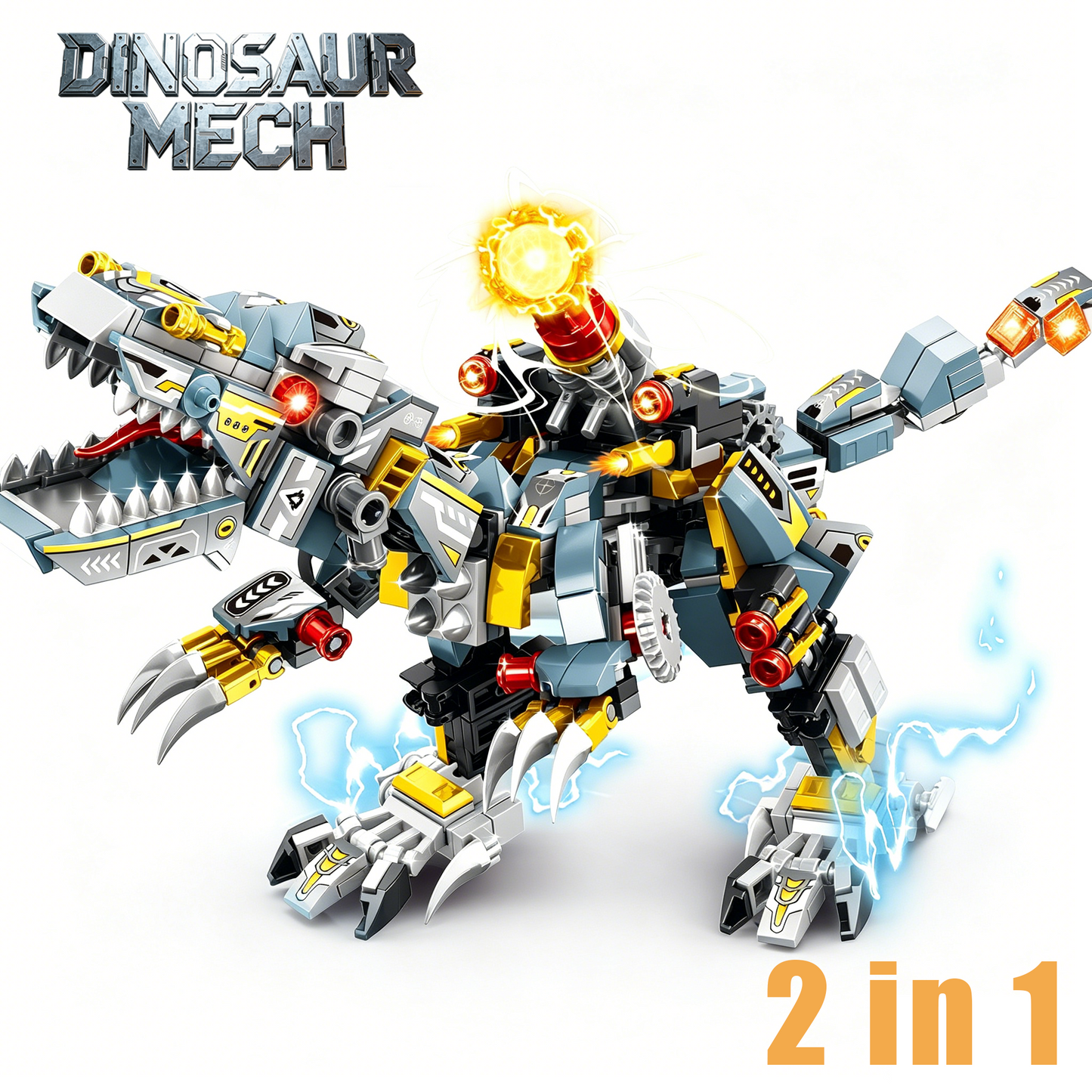 ชุดตัวต่อ Indominus Rex Mecha 2-in-1, ของเล่น STEM สำหรับเด็ก