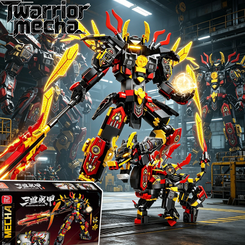 2-in-1 Transformable Mecha & Beast Building Blocks, STEM Educational Toy