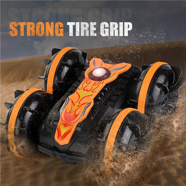 Amphibious RC Stunt Car - Waterproof 4WD Double-Sided Flip Toy