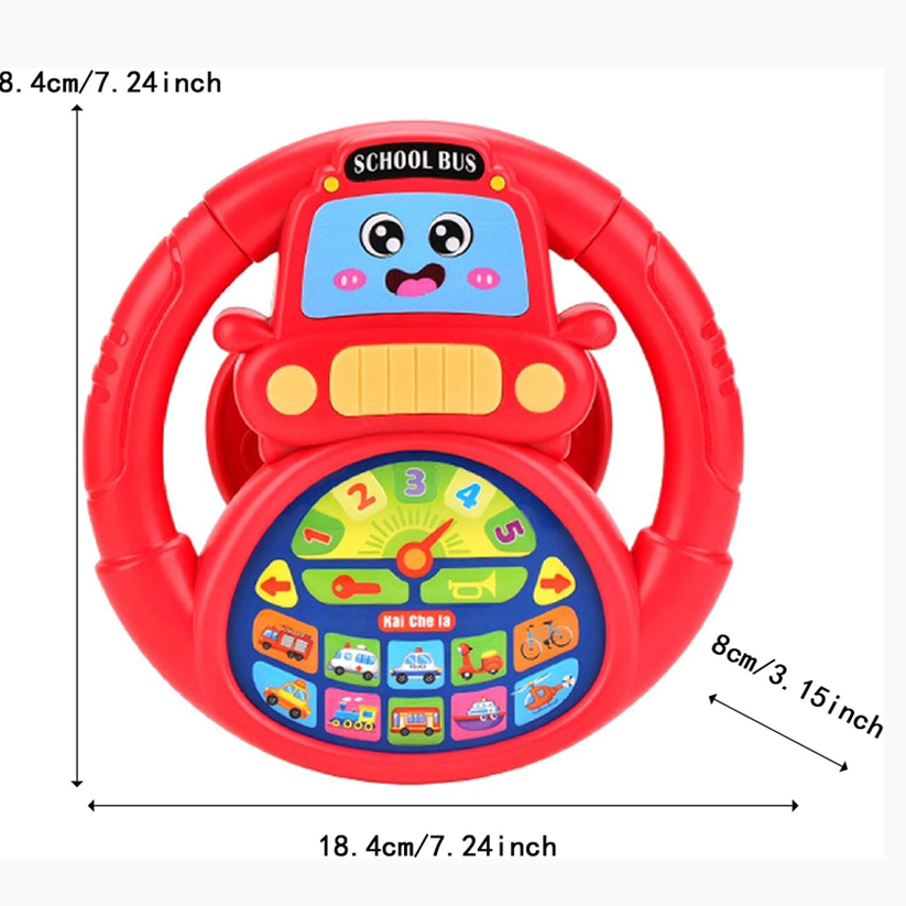 Kids Interactive School Bus Steering Wheel Toy
