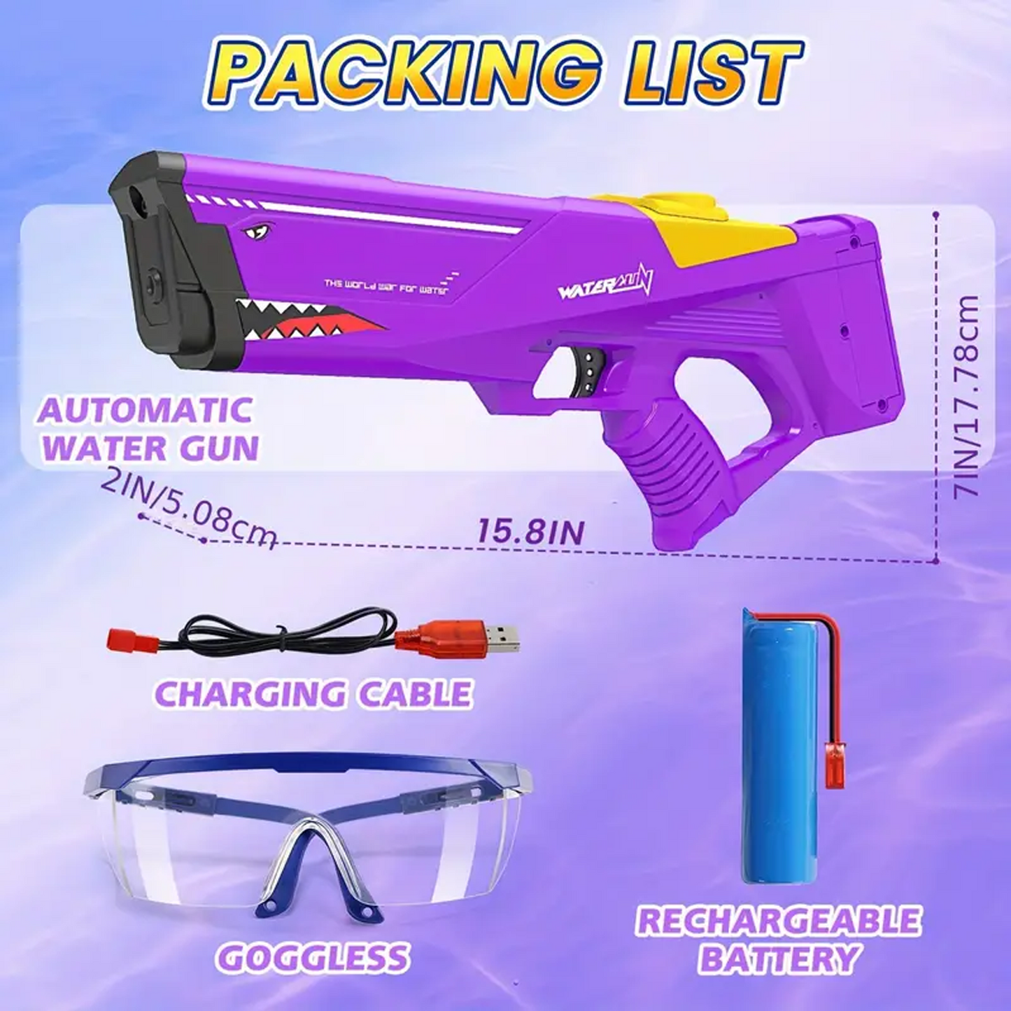 Shark LED Electric Water Gun Toy