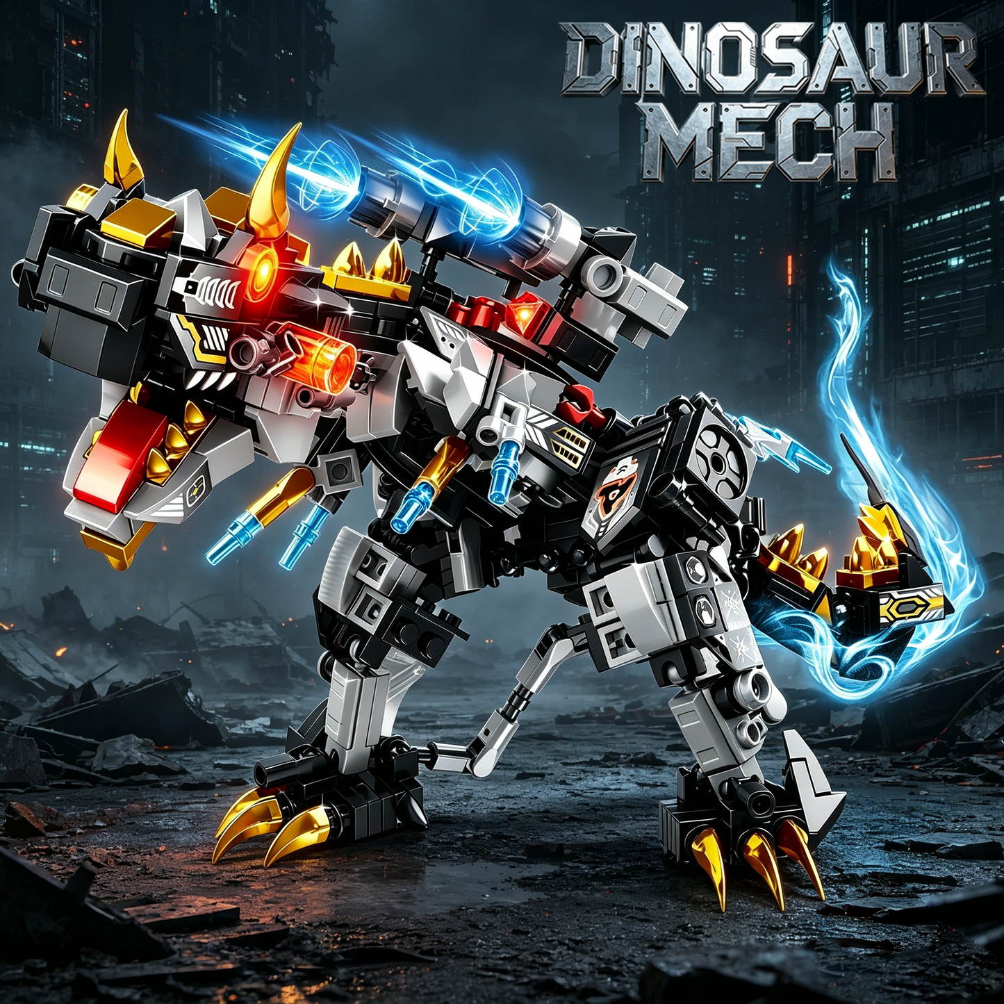 2-in-1 Tyrannosaurus rex Mecha Building Blocks, STEM Toy