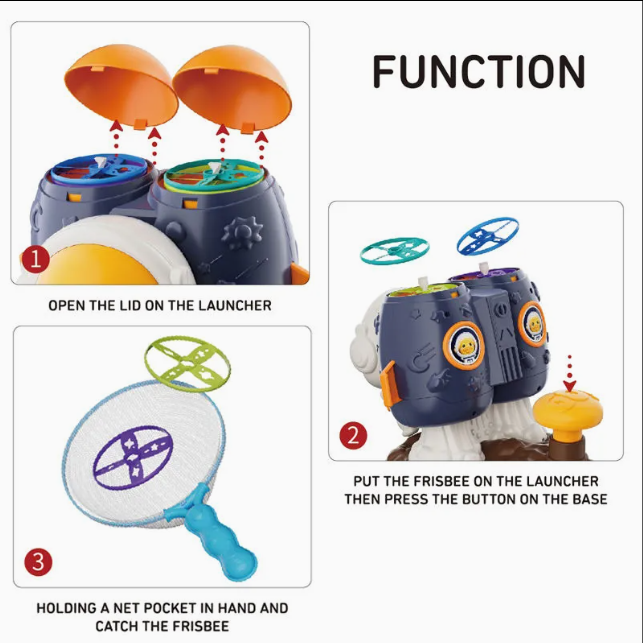 Space Duck Flying Disc Launcher Outdoor Game