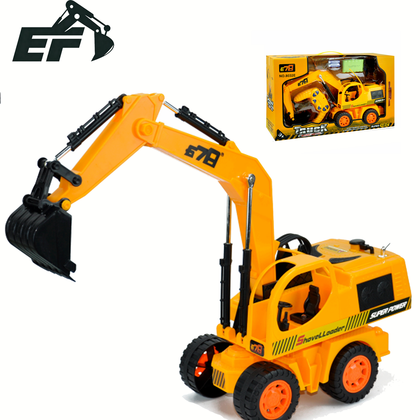 8032E-Remote Control Wheel Excavator Toy