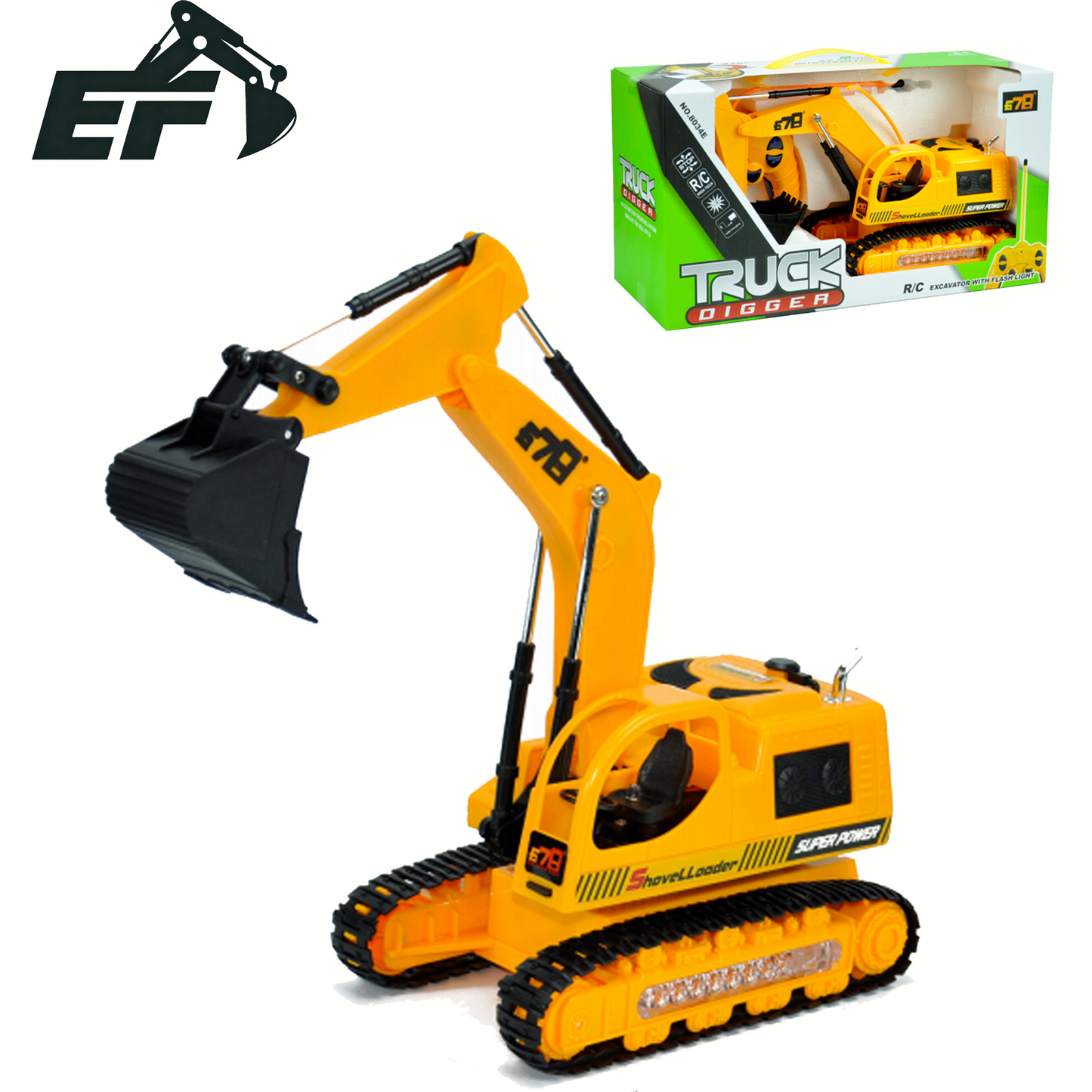 8034E-Remote Control Tracked Excavator Toy