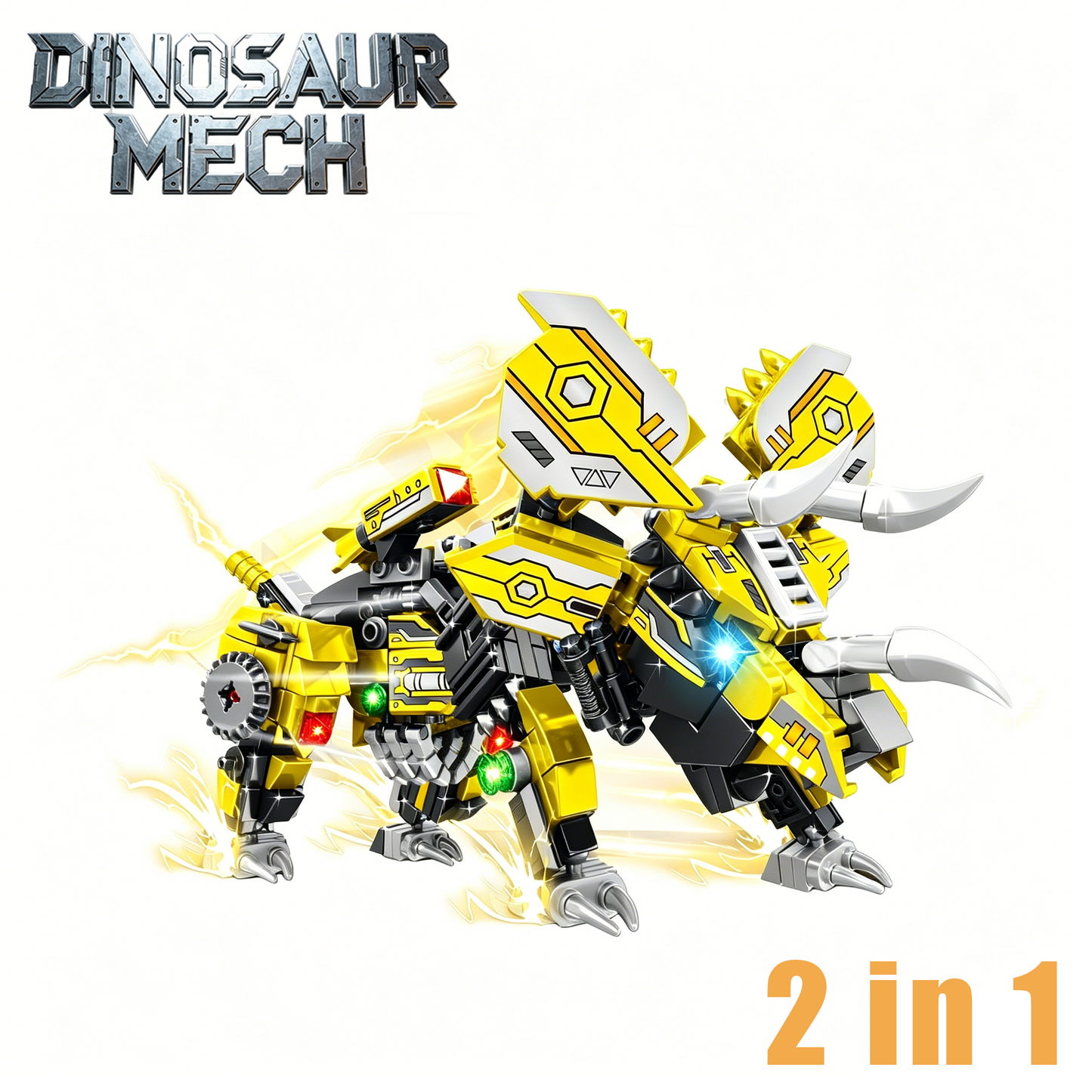 ตัวต่อหุ่นยนต์ไทรเซอราทอปส์ 2-in-1, ของเล่น STEM