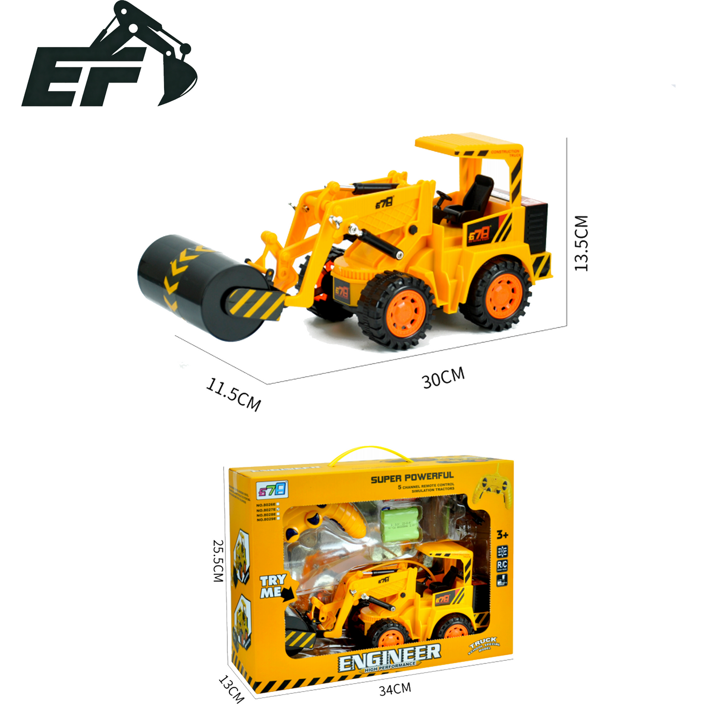 8027E-Remote Control Road Roller Toy