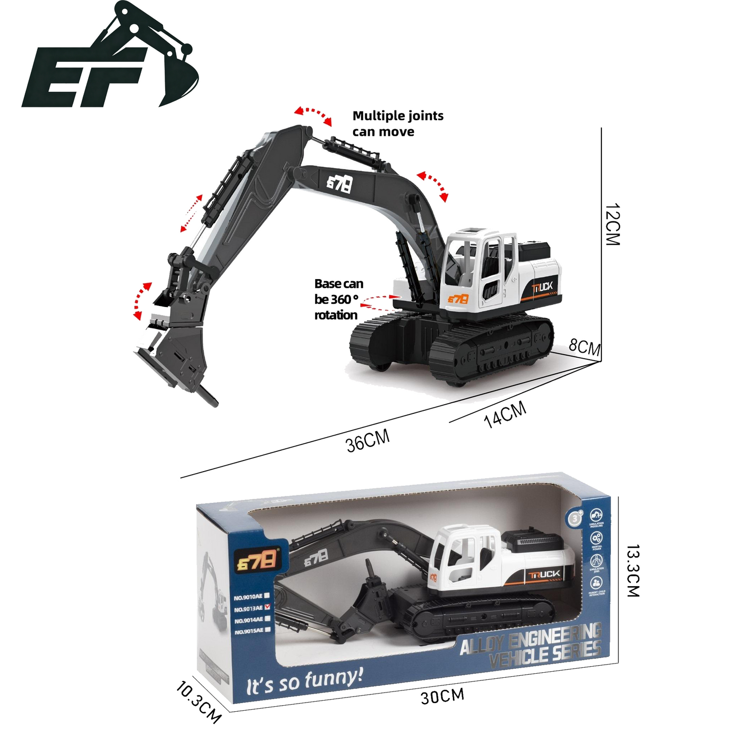 9013AE-Inertial Breaker Excavator Toy Truck
