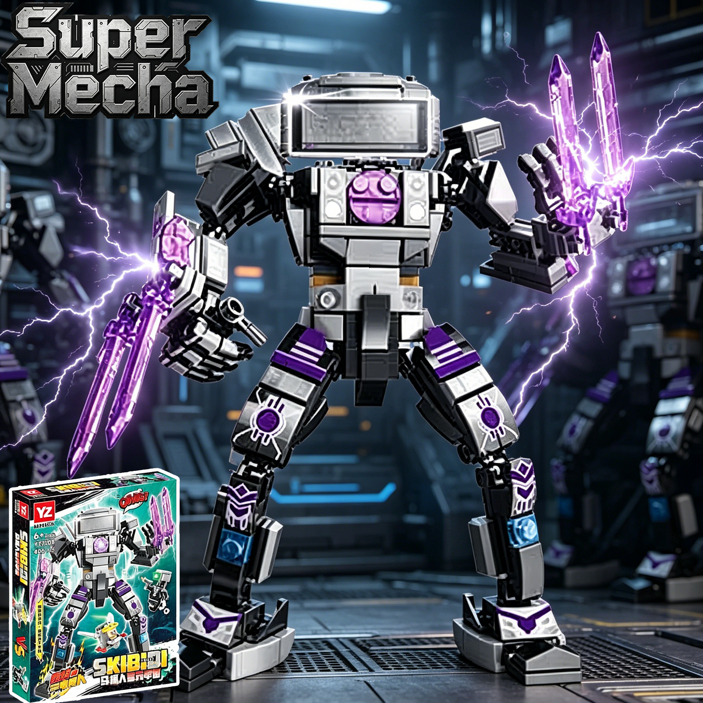 Super Mecha Building Blocks, STEM Toy with Minifigures
