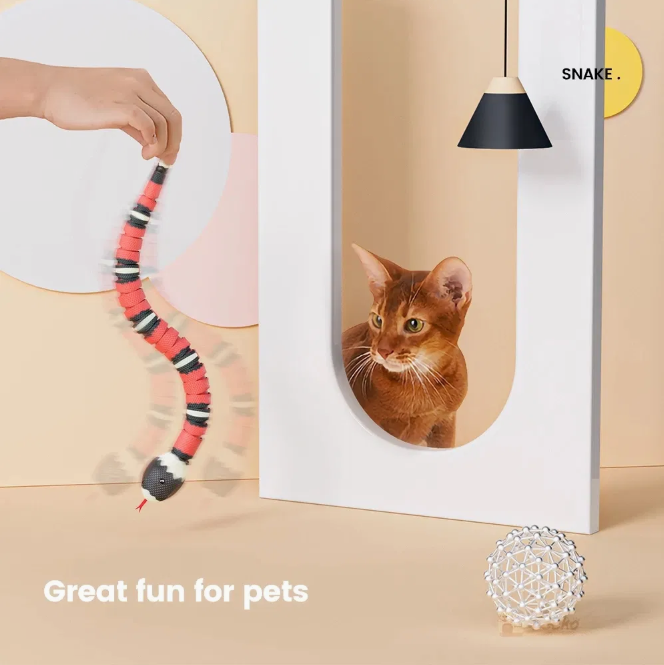 Infrared Induction Electric Milk Snake Cat Toy