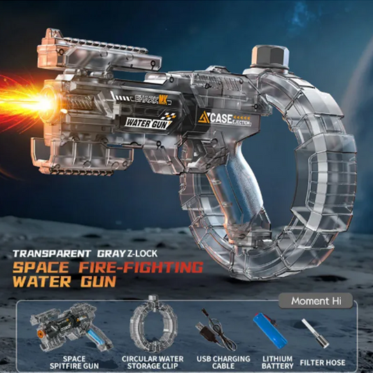 Space Transparent Electric Water Gun with LED Lights