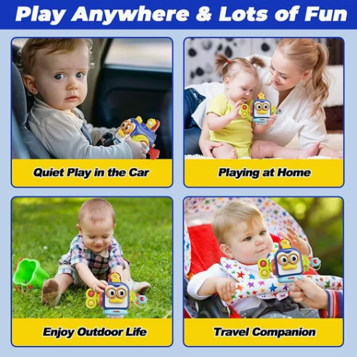6-in-1 Penguin Sensory Busy Box Baby Toy