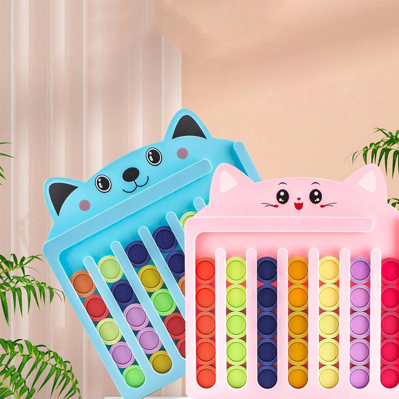 Cat-shaped Color Sorting Sliding Board Educational Toy