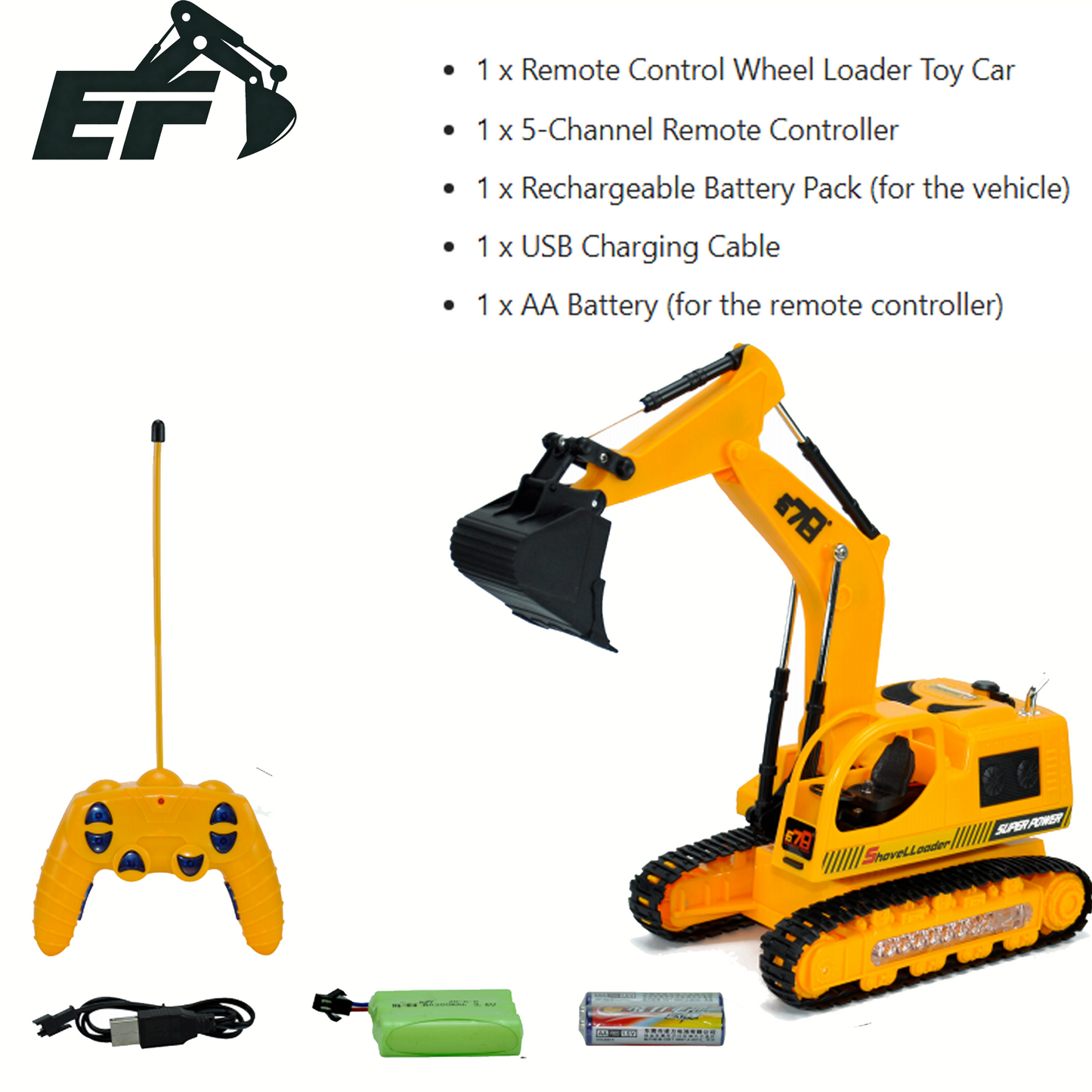 8034E-Remote Control Tracked Excavator Toy