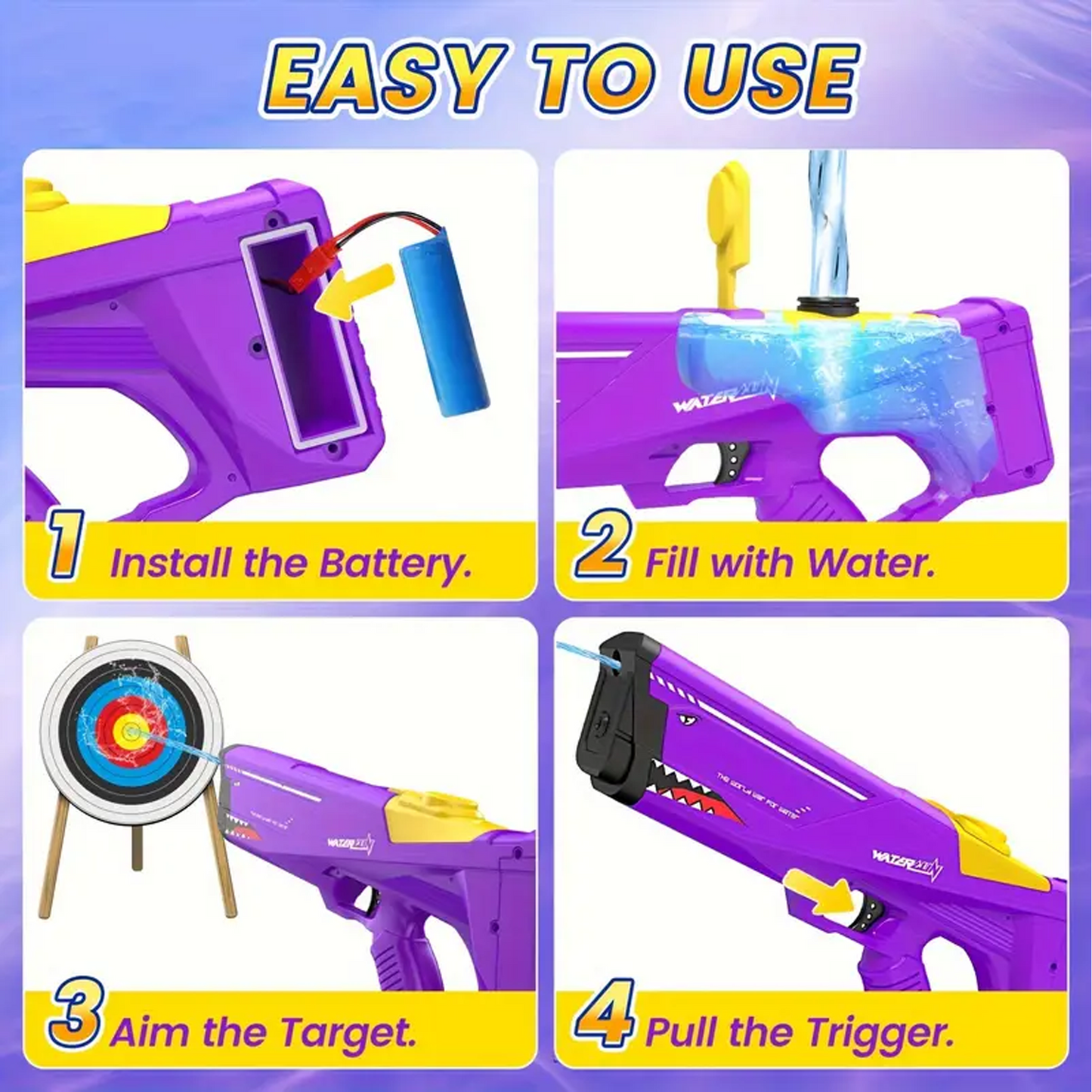 Shark LED Electric Water Gun Toy