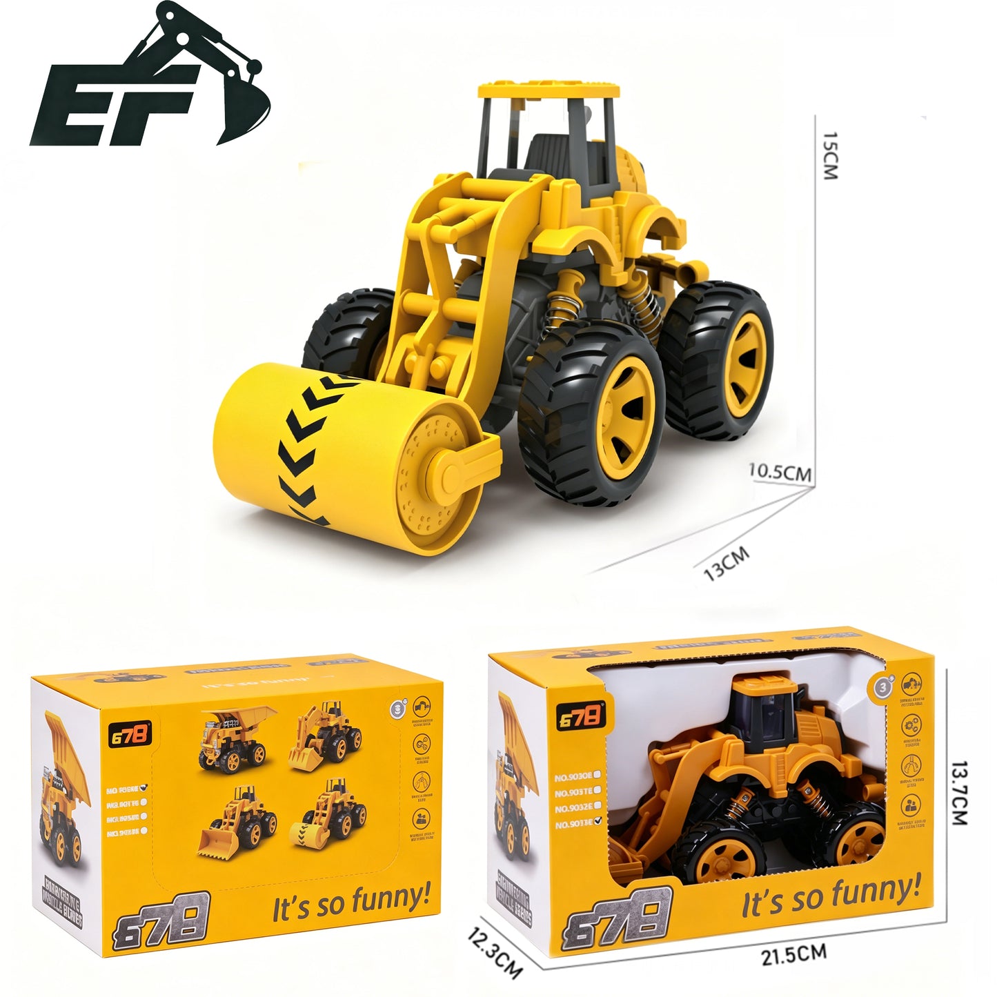 9033-Inertia Construction Road Roller Toy