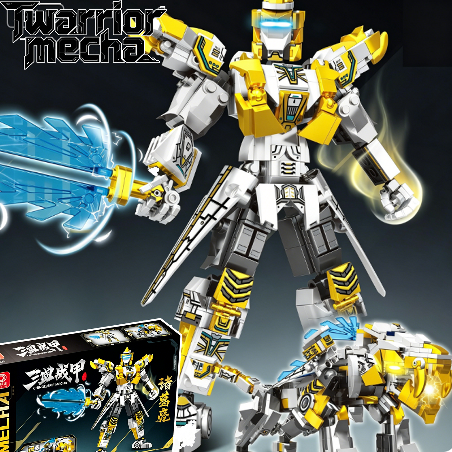 2-in-1 Transformable Mecha & Beast Building Blocks, 504PCS STEM Toy