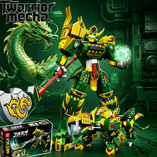 2-in-1 Transforming Mecha & Beast Building Blocks