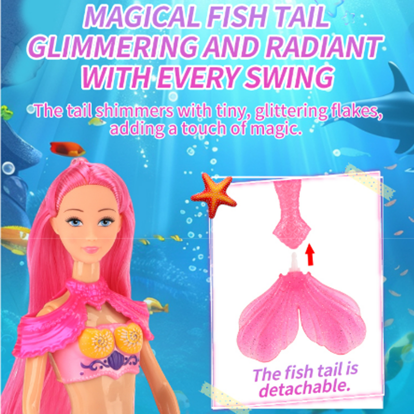 14" Mermaid Princess Doll Playset