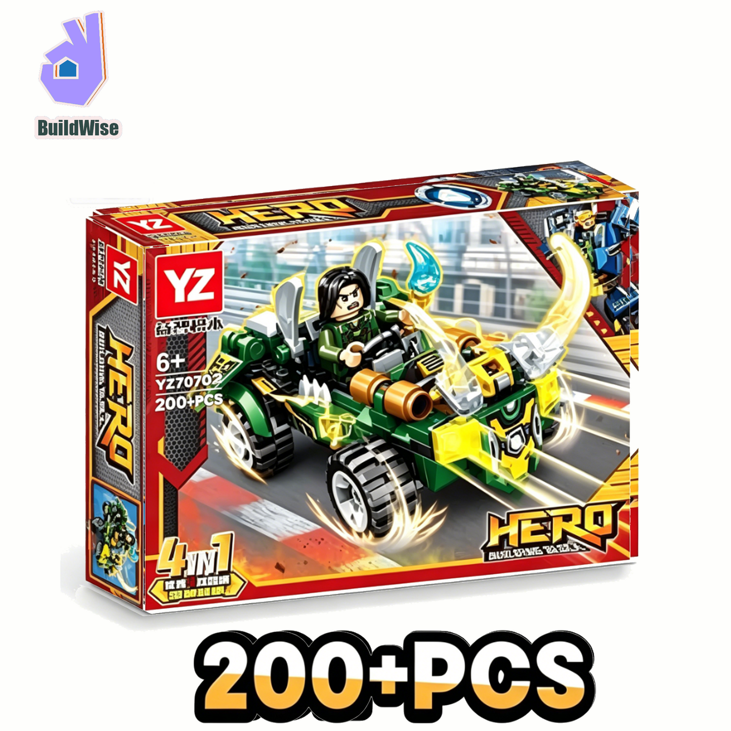 8 Boxes 4 Styles Mecha Building Blocks Set