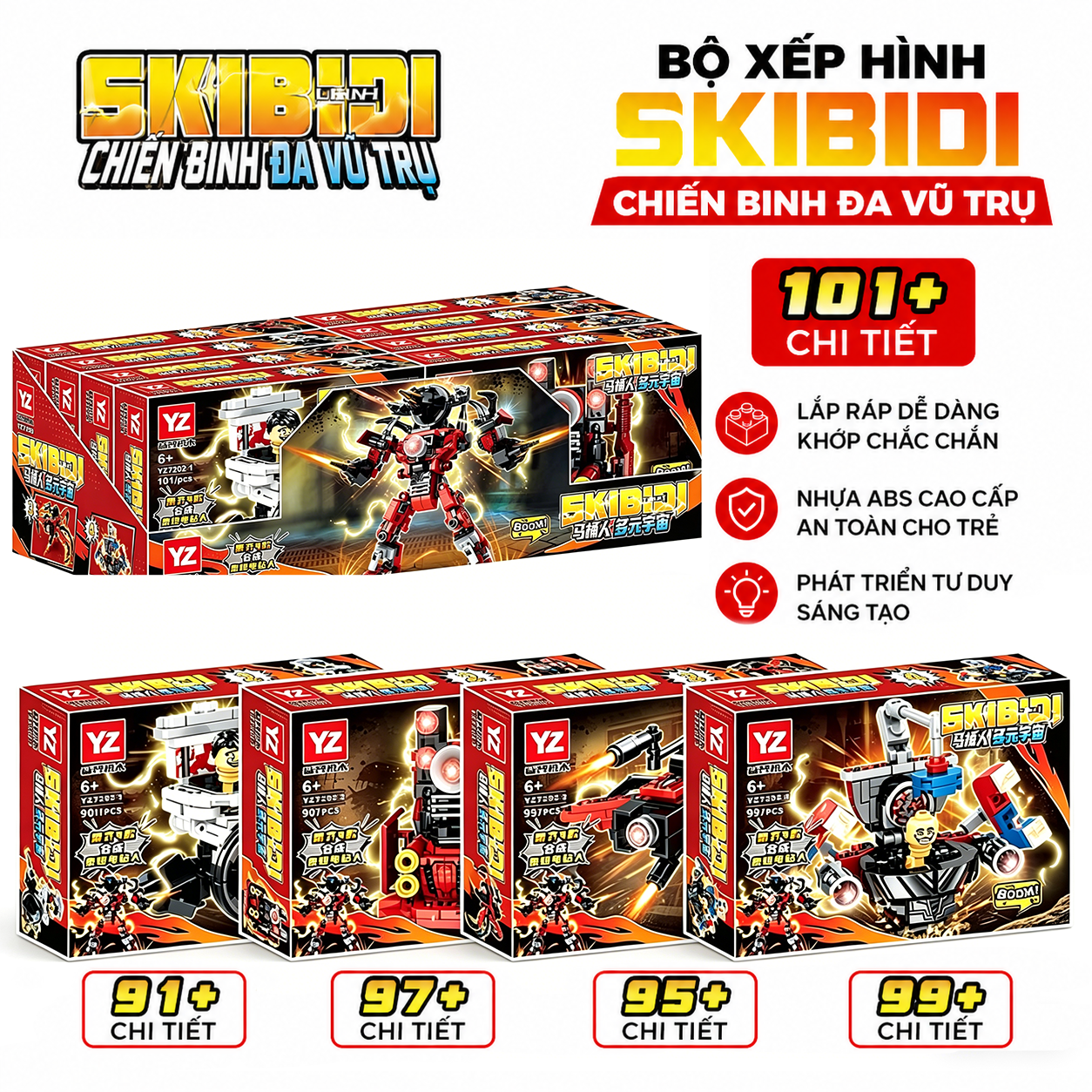 Skibidi Toilet Drill Titan Mech Building Blocks-4pcs