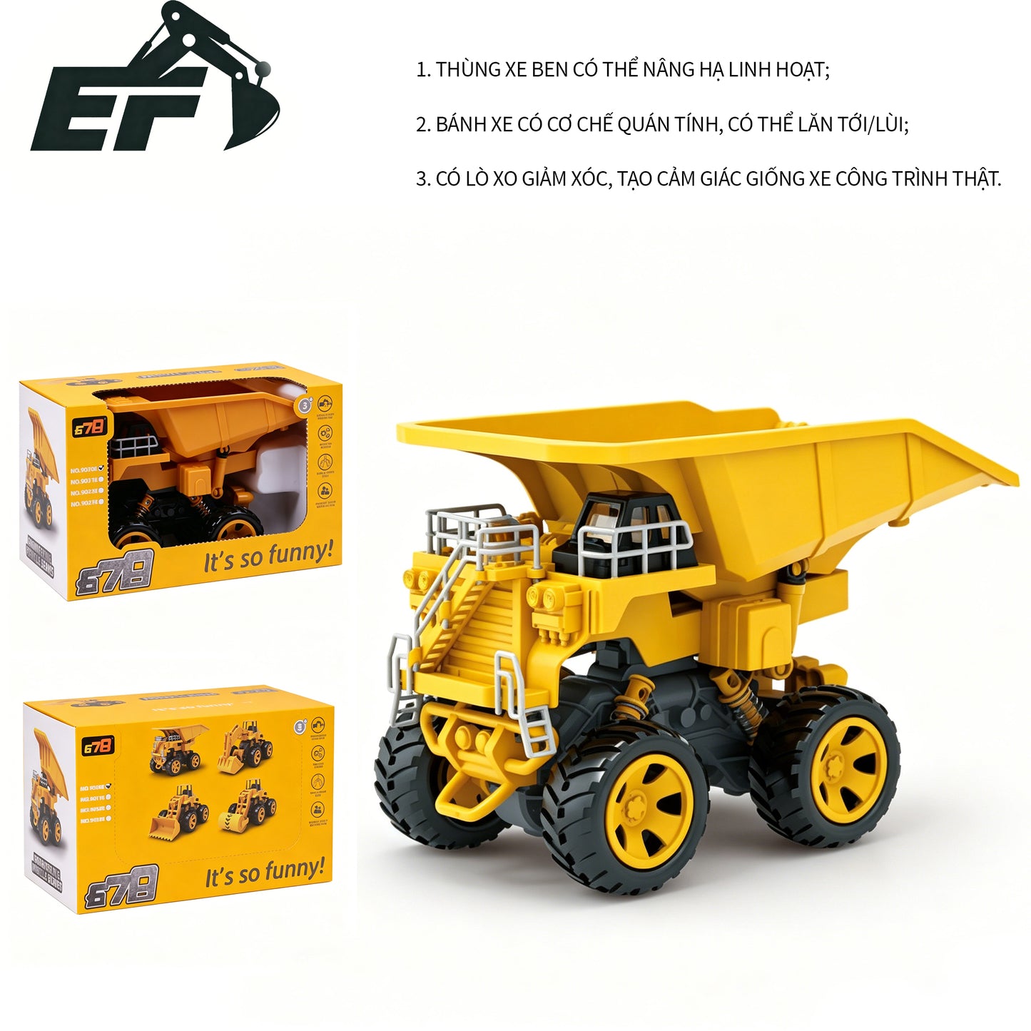 9030E-Inertia Dump Truck Toy for Kids